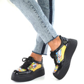 Pantofi Casual Dama din piele Naturala,Hanny,multicolori 2